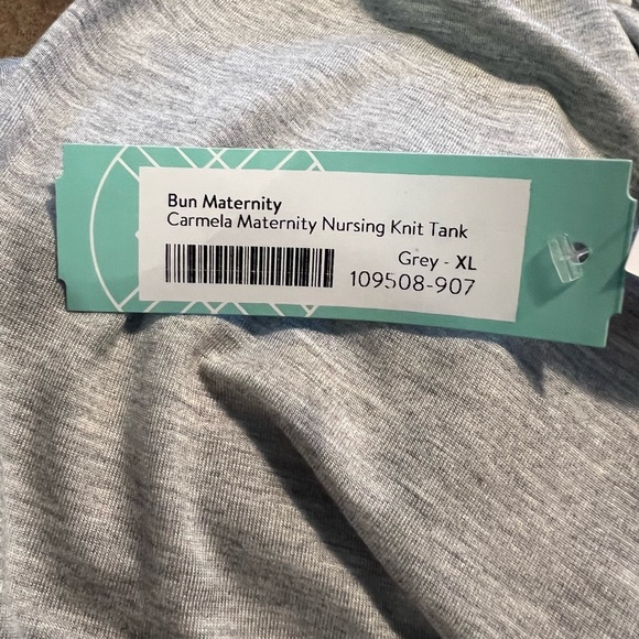 Bun Maternity Heather gray Nursing Tank New size extra large - Picture 5 of 6